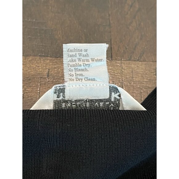 Misook Black Slinky Knit Cardigan Size Large Career Office Capsule Wardrobe - Picture 7 of 7